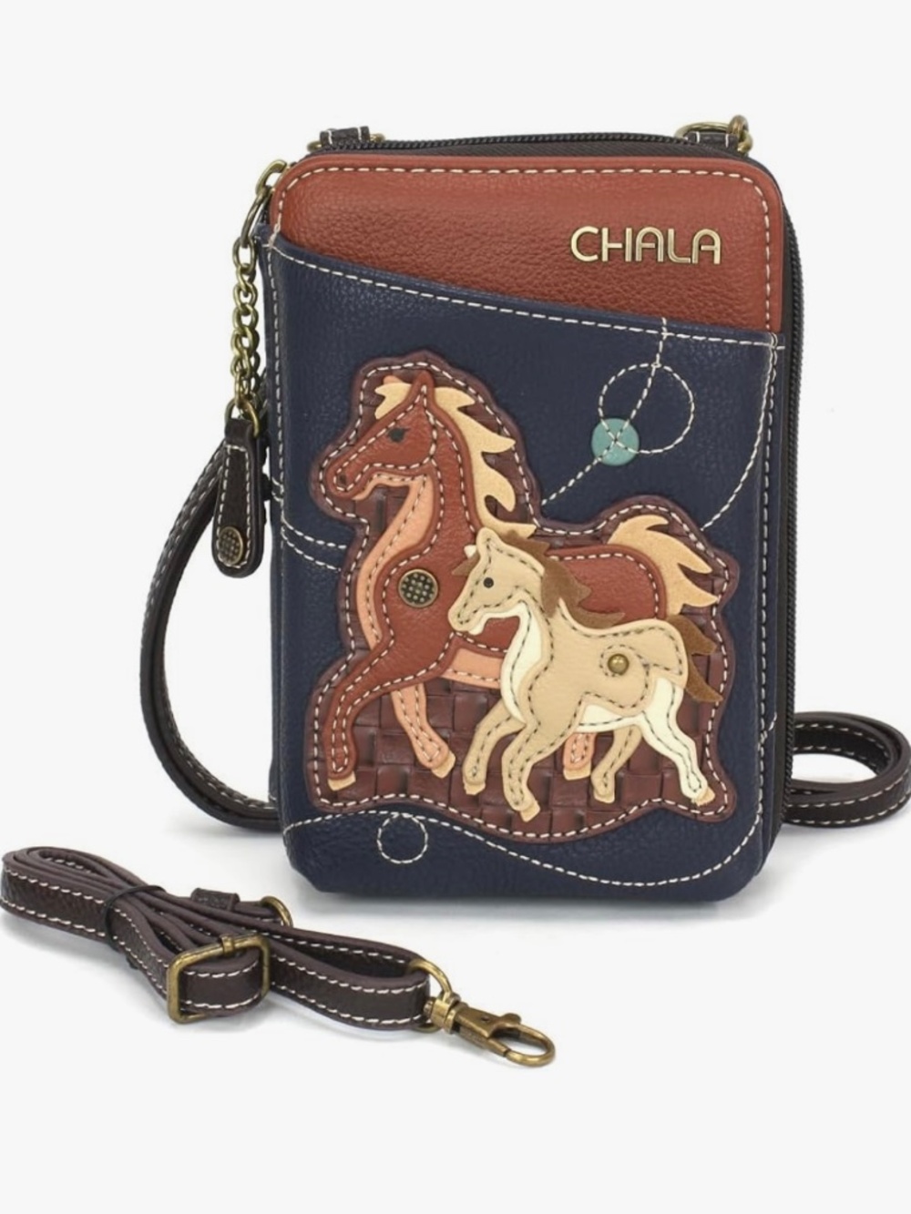NWT CHALA Wallet Crossbody Purse - Women Faux Leather Multicolor Handbag - Picture 2 of 8